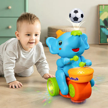 🐘🎶 Musical Walking Elephant Drummer Toy – Fun, Music & Movement for Kids! 🎵